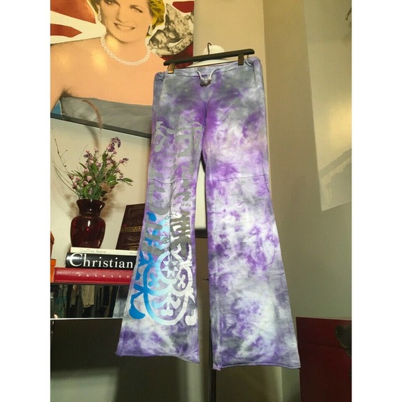 he People of the Labyrinths Tie Dye Purple Sweatpants - Picture 3 of 12